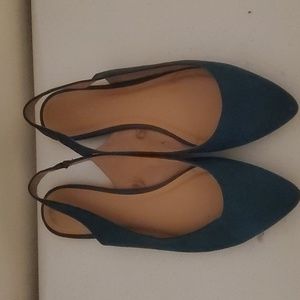 Bundle Offer 3 pairs of  Sling Back Shoes Faux Suede Blue/Green Pink and…